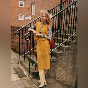 Sezane Tony Jacket in Saffron, size 6/EU 38